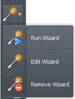 Wizard editor intuitive interface